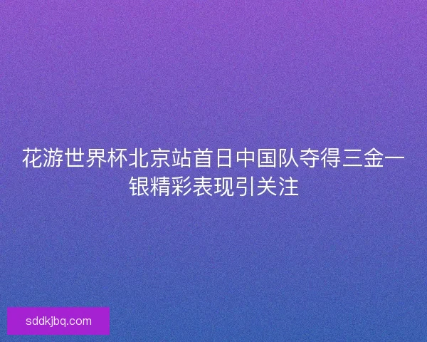 花游世界杯北京站首日中国队夺得三金一银精彩表现引关注 花游世界杯北京站首日中国队夺得三金一银精彩表现引关注